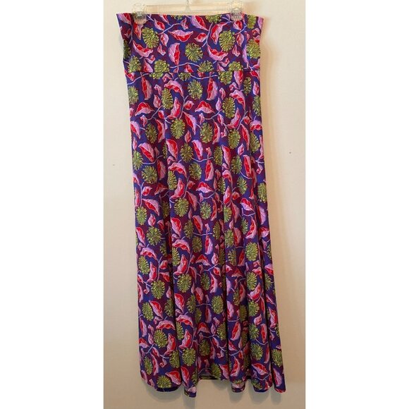 LuLaRoe Maxi Long Skirt Purple Floral Full Length Medium - Picture 1 of 7